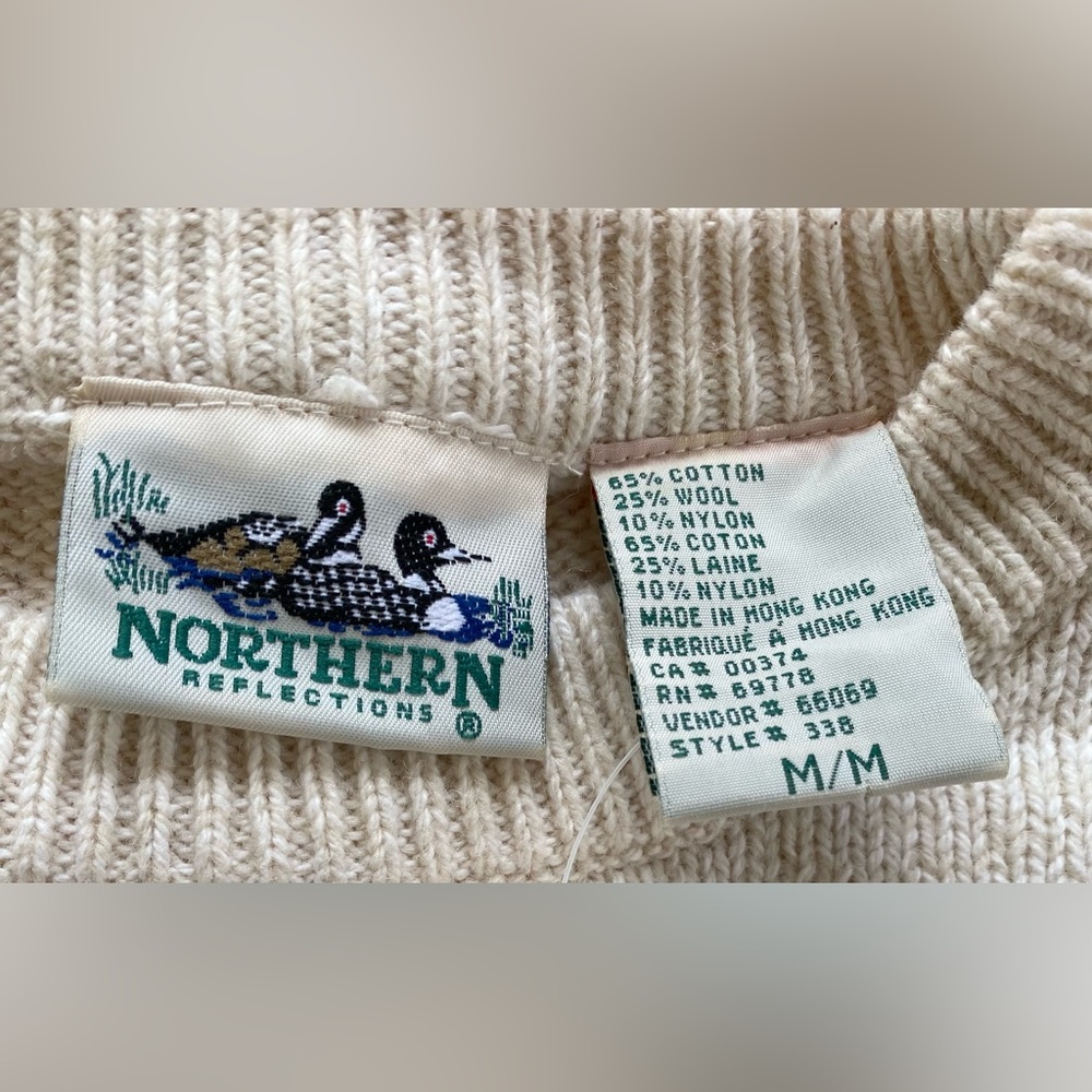 Vintage Northern Reflections Purple Floral Sweater - Picture 3 of 4